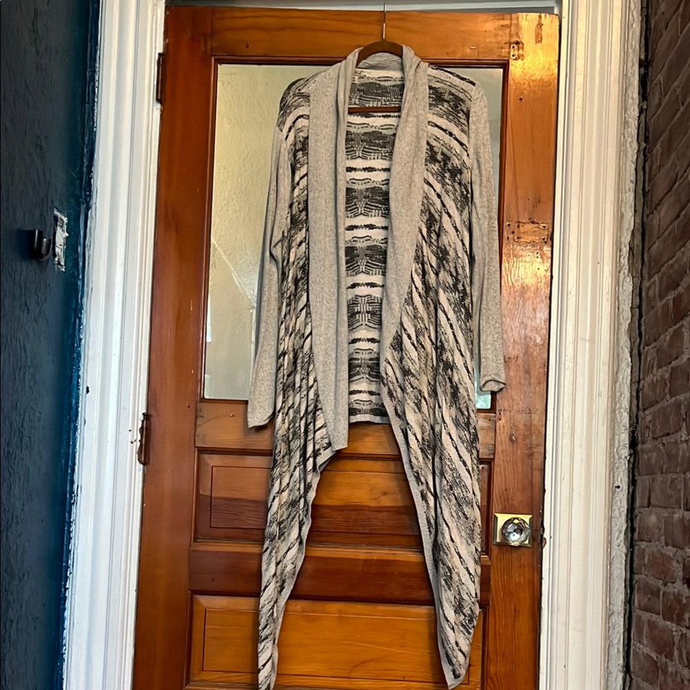 Lucky Brand Gray and Black Cardigan